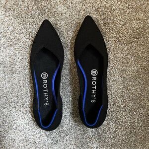 Rothy’s The Point Classic Black Pointed Toe Flats Sz 7.5